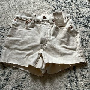 Madewell Cream Jean Shorts